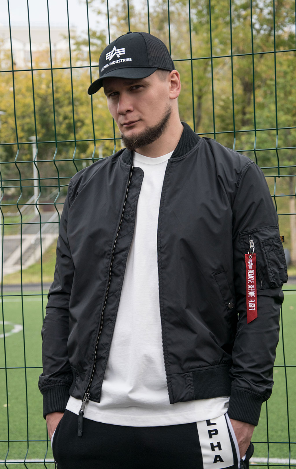 Ветровка-бомбер ALPHA INDUSTRIES TT MA-1 black 