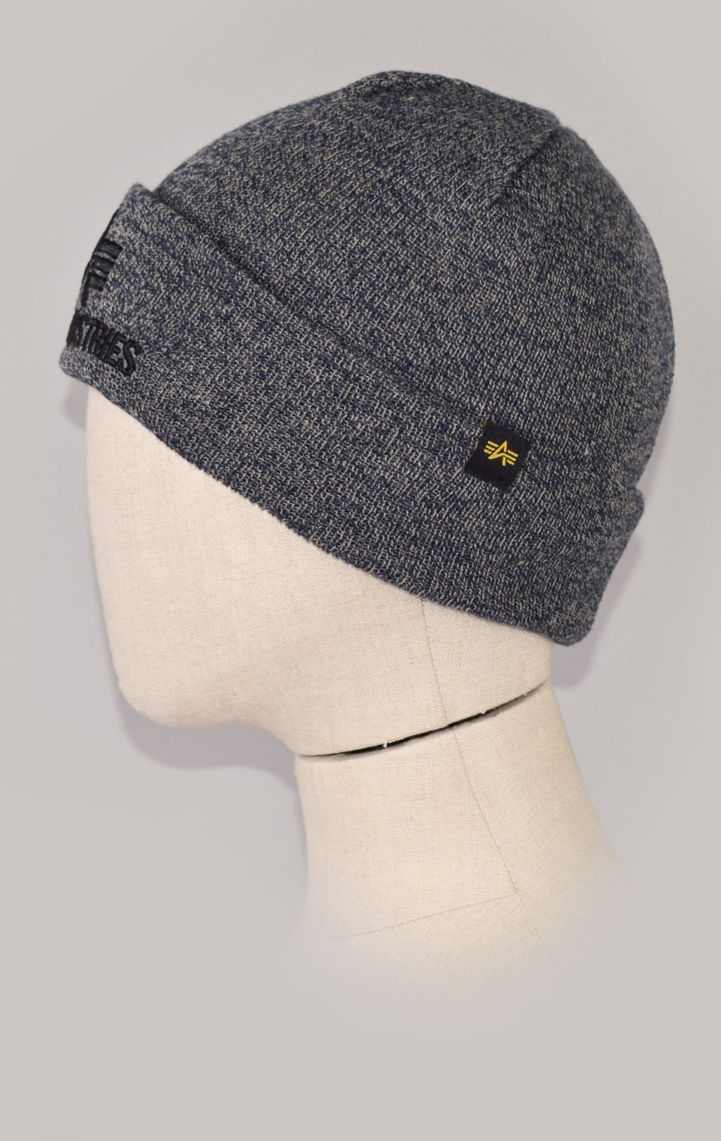 Шапка ALPHA INDUSTRIES 3D BEANIE charcoal heather 