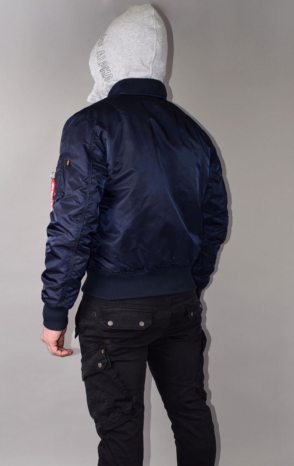 Куртка-бомбер лётная ALPHA INDUSTRIES D-Tec MA-1 rep. blue 