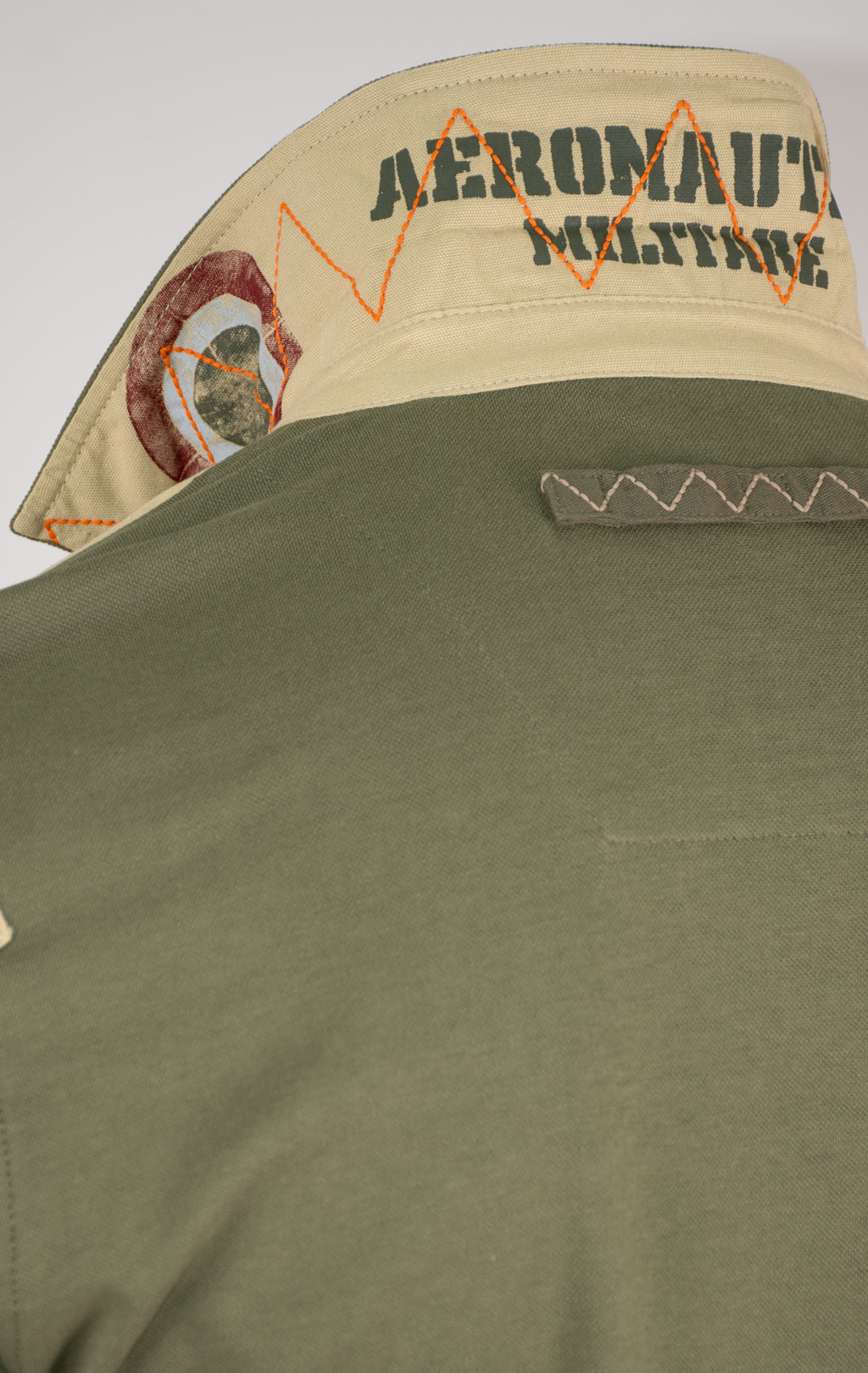Футболка-поло AERONAUTICA MILITARE SS 25 m/TR military olive (PO 1860) 