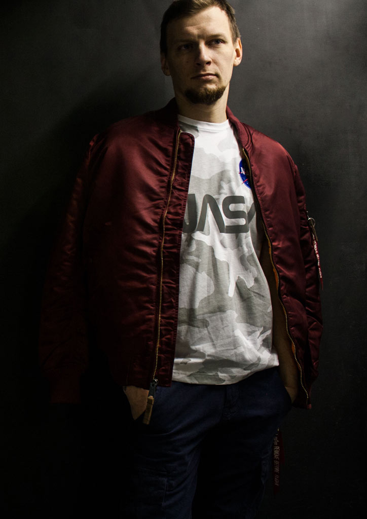 Бомбер ALPHA INDUSTRIES VF 59 LONG MA-1 burgundy 