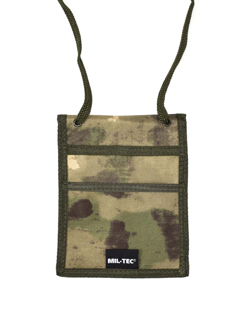 Сумка нагрудная Mil-Tec Neck Wallet velcro 14x1x19 green camo 