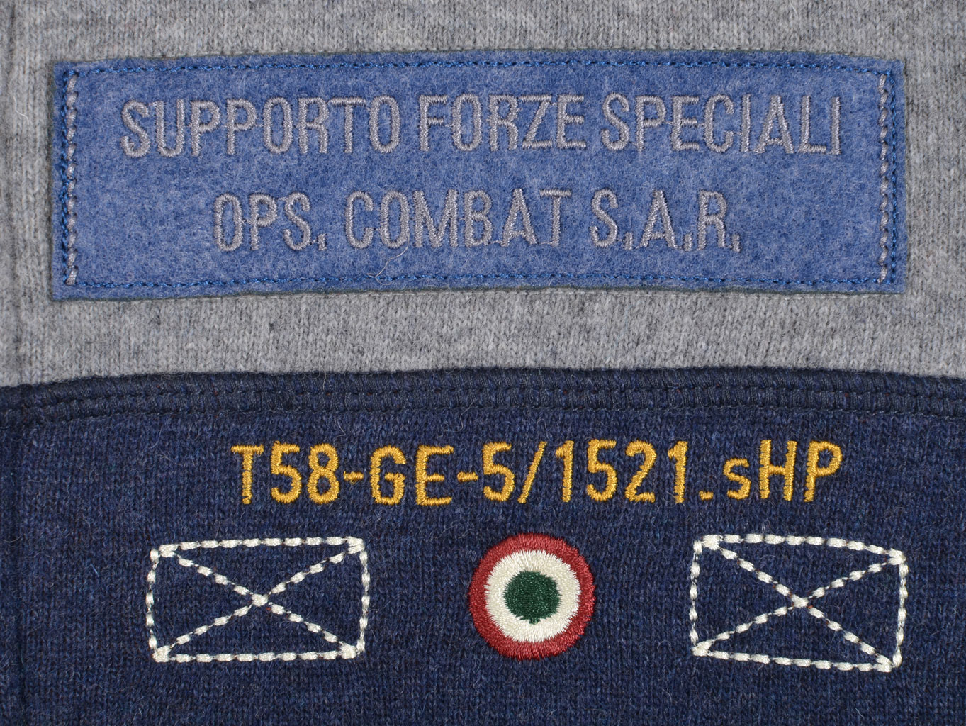 Толстовка с капюшоном AERONAUTICA MILITARE melange jeans (AM 1317) 