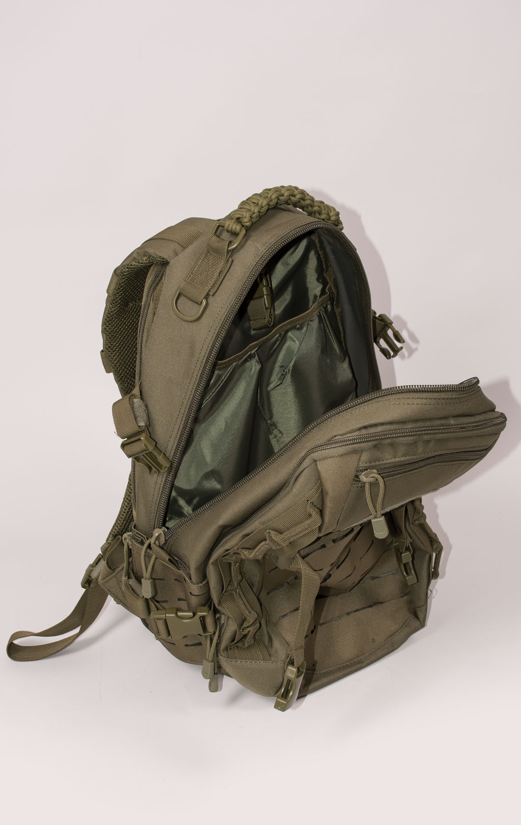 Рюкзак тактический 30L front laser cut, paracord olive BS-544 Китай