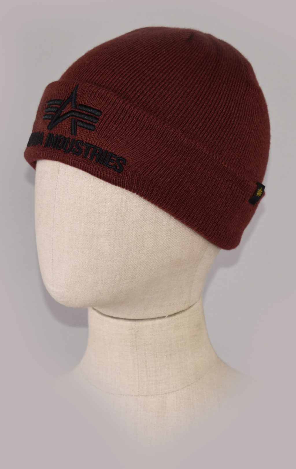 Шапка ALPHA INDUSTRIES 3D BEANIE burgundy 