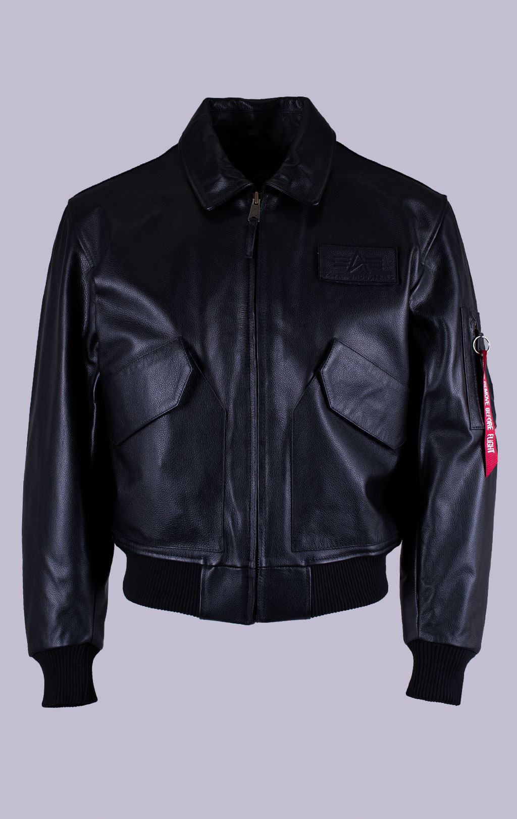 Куртка лётная ALPHA INDUSTRIES CWU Leather HERITAGE black 