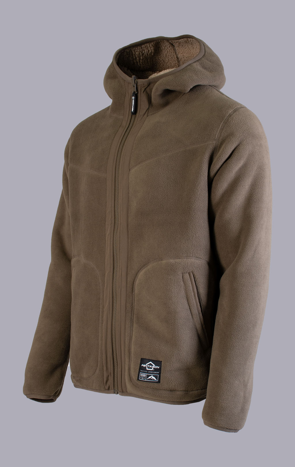 Куртка с капюшоном Pentagon SHERPA IANOS 2 in 1 флис khaki/06E-RAL7013 09057 