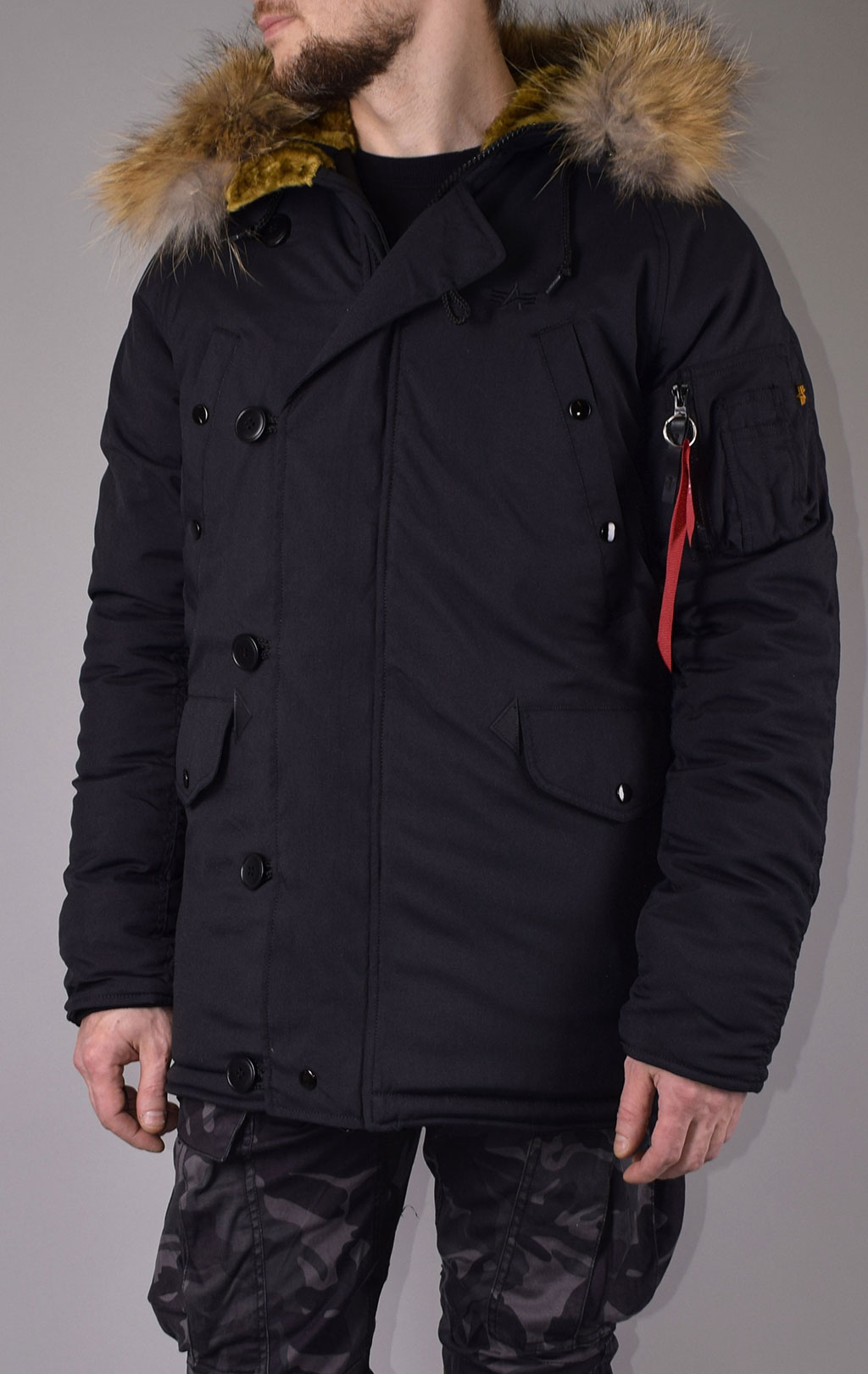 Аляска ALPHA INDUSTRIES EXPLORER натур. мех black 