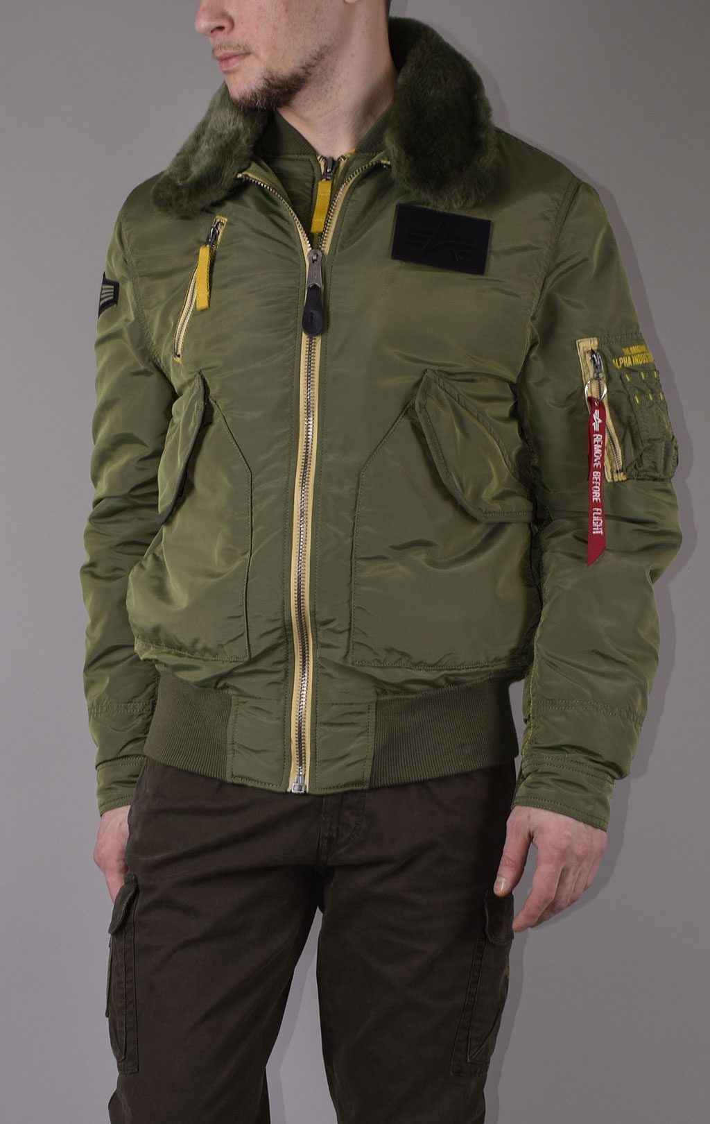 Куртка-пилот ALPHA INDUSTRIES AIR FRAME B-15 sage green 