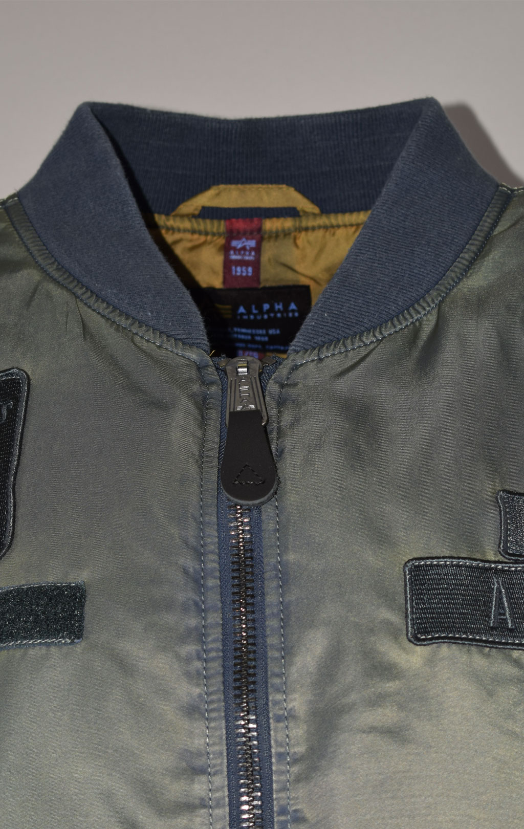 Ветровка-бомбер лётная ALPHA INDUSTRIES SQUADRON BATTLEWASH L-2B SS 22 m dark green 