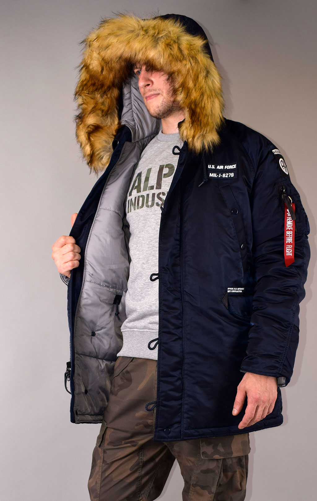 Аляска ALPHA INDUSTRIES AIRBORNE N-3B rep. blue 