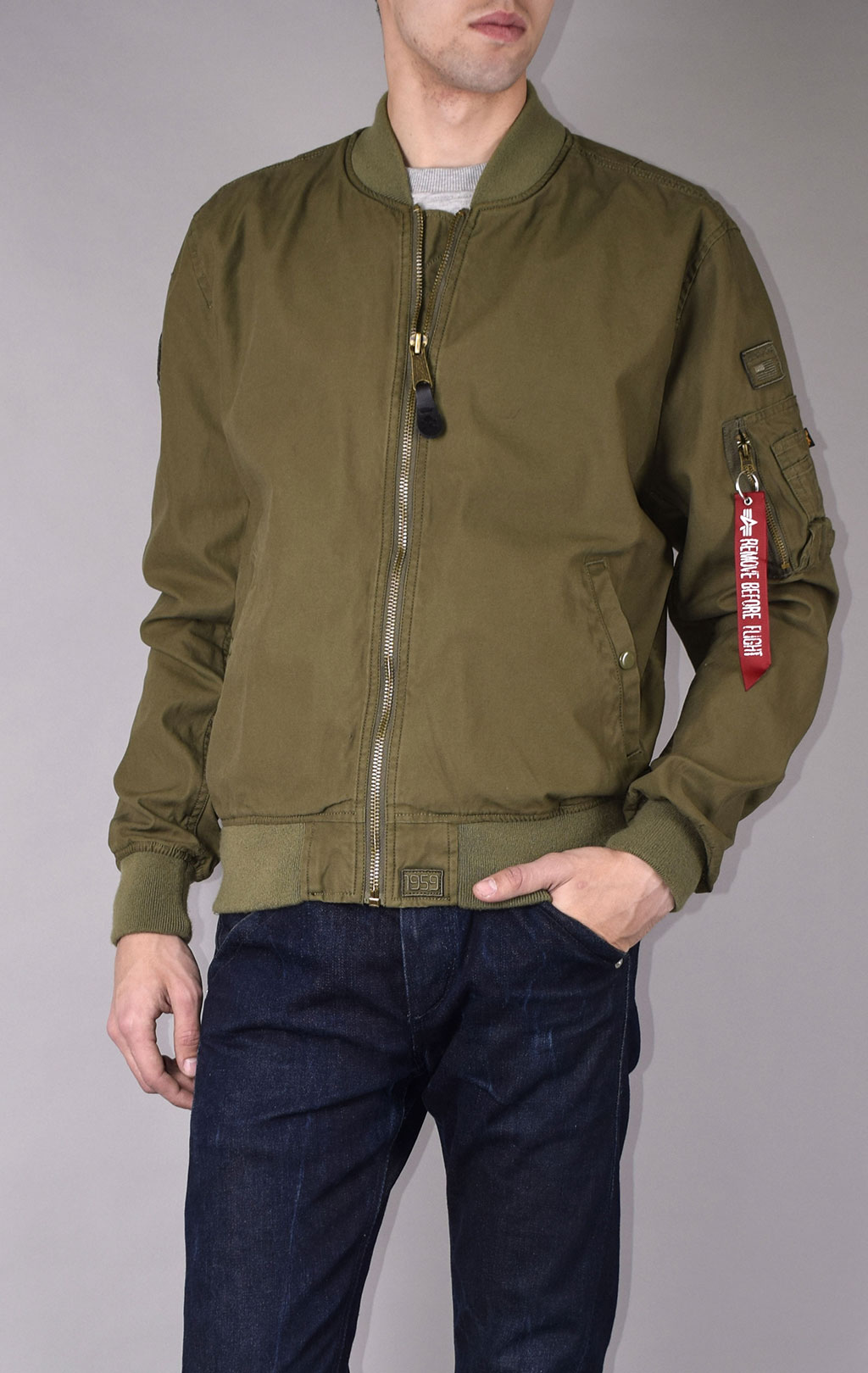 Ветровка-бомбер ALPHA INDUSTRIES GROUND CREW MA-1 burnt olive 