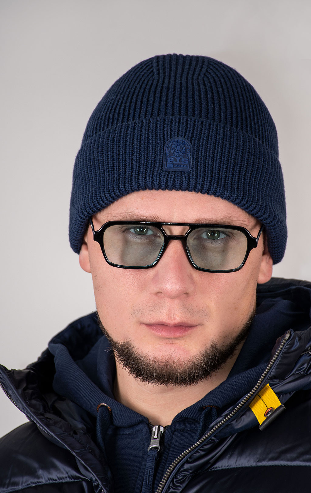 Шапка вязаная PARAJUMPERS PLAIN BEANIE FW 24/25 peacot 