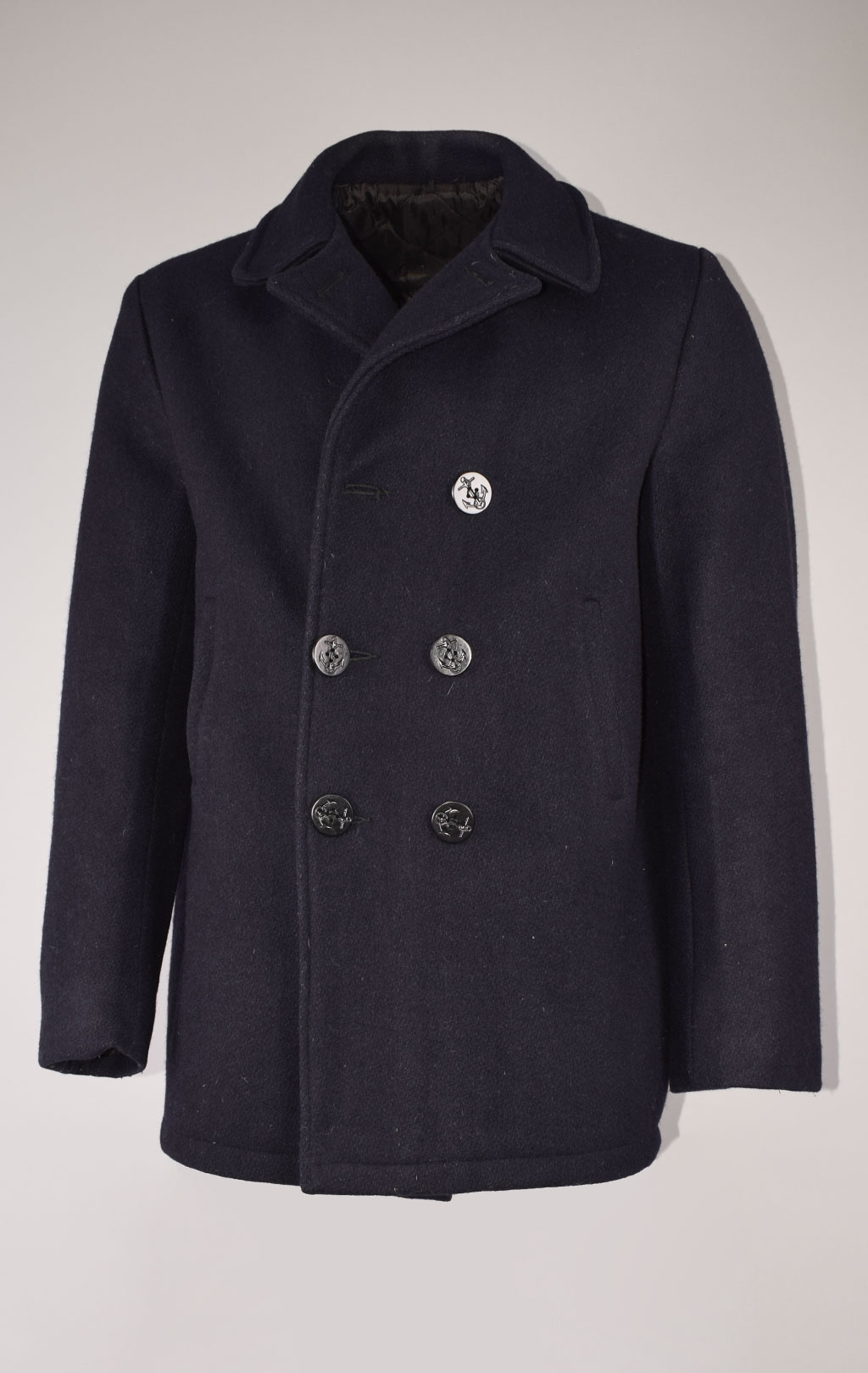 Бушлат морской Property of NYCHA PEACOAT шерсть 85/полиэстер15 navy б/у США