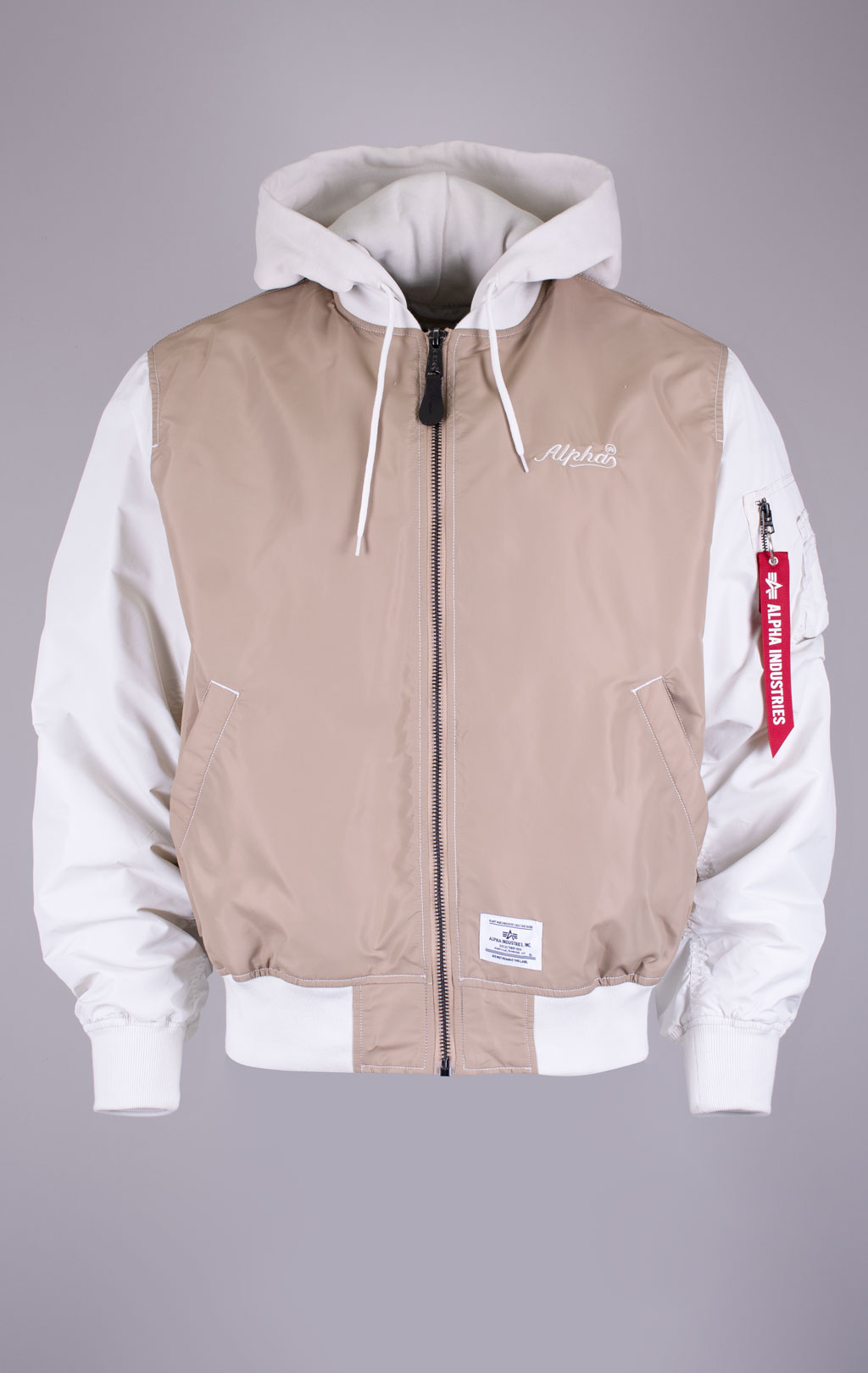 Бомбер-ветровка ALPHA INDUSTRIES L-2B RELAXED VARSITY FLIGHT JACKET SS 26 dust khaki 