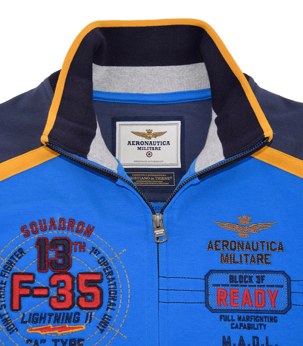 Толстовка AERONAUTICA MILITARE blue aperto/cielo (FE 1324) 