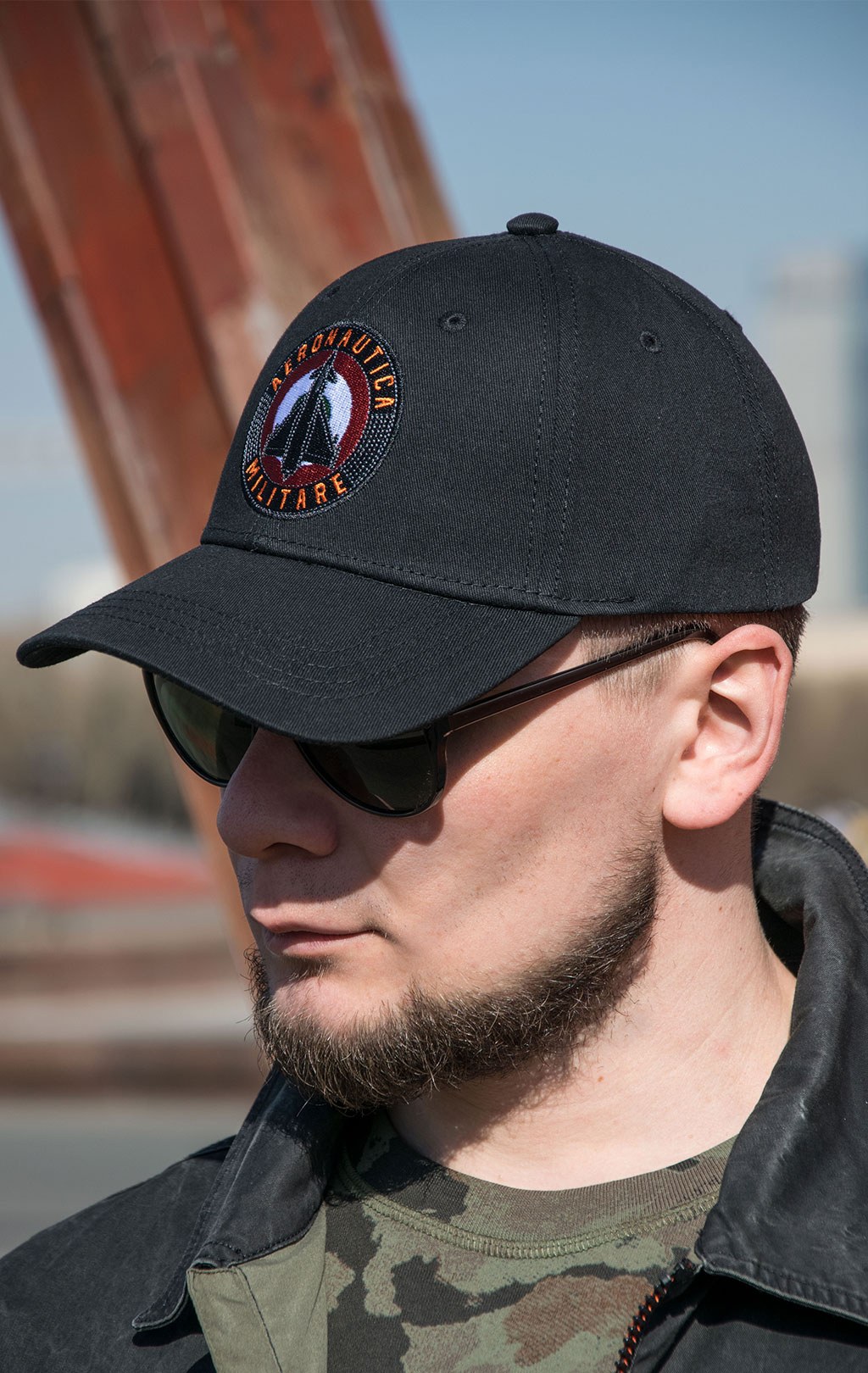 Бейсболка AERONAUTICA MILITARE SS 22/CN jet black (HA 1108) 