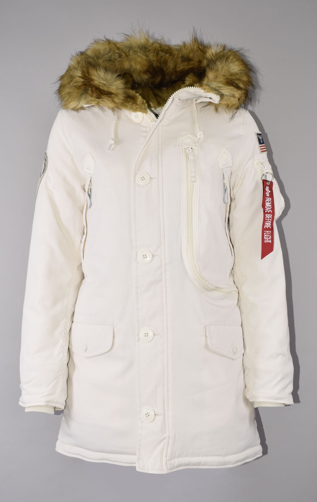 Женская аляска ALPHA INDUSTRIES POLAR jet stream white 