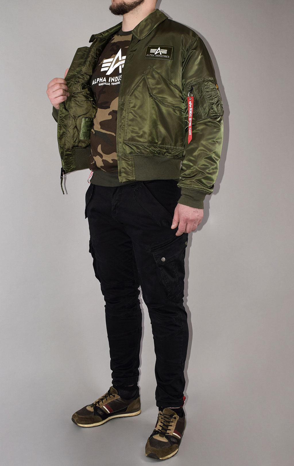 Куртка летная ALPHA INDUSTRIES CWU-45 dark olive 