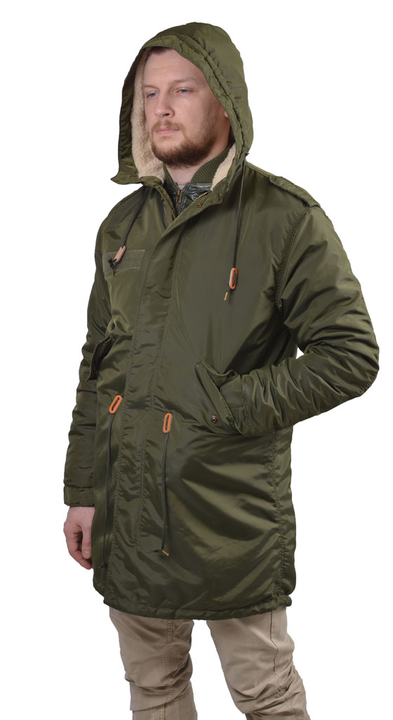 Куртка-парка ALPHA INDUSTRIES FISHTAIL TT 2in1 green dark 