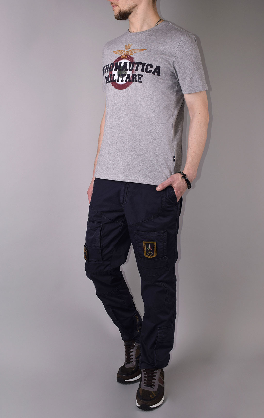 Футболка AERONAUTICA MILITARE SS 20/PT grigio melange (TS 1617)