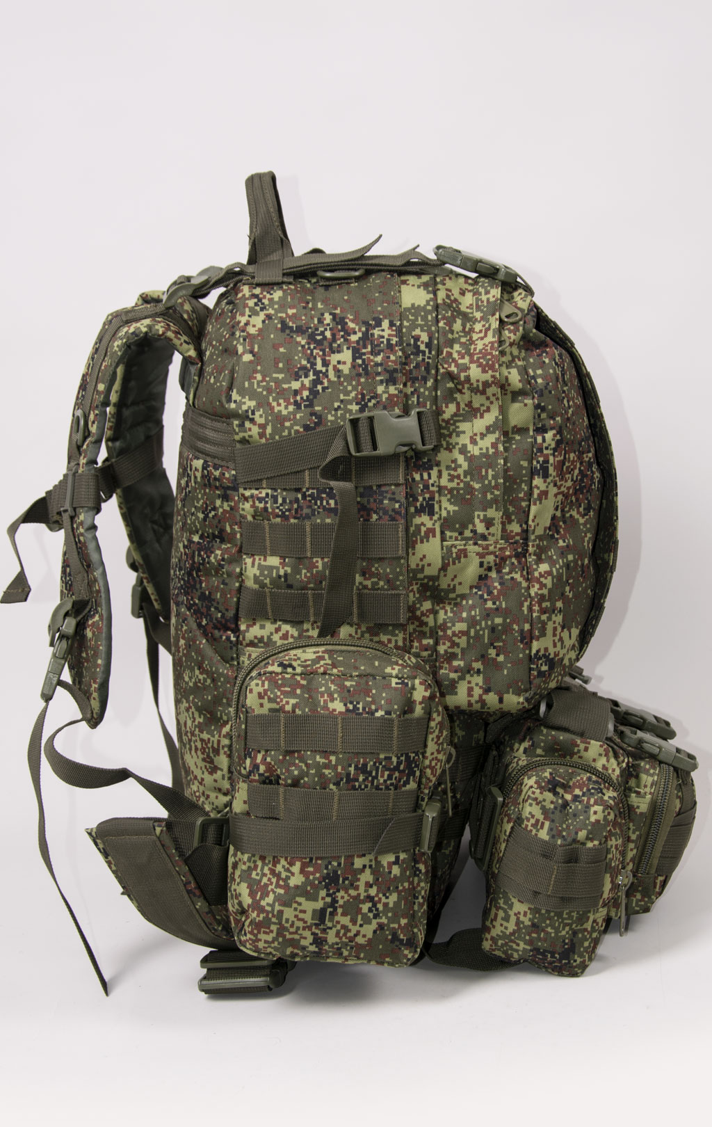 Рюкзак тактический ASSAULT 60L с поясной сумкой + 2 подсумка цифра РФ BS-016 Китай
