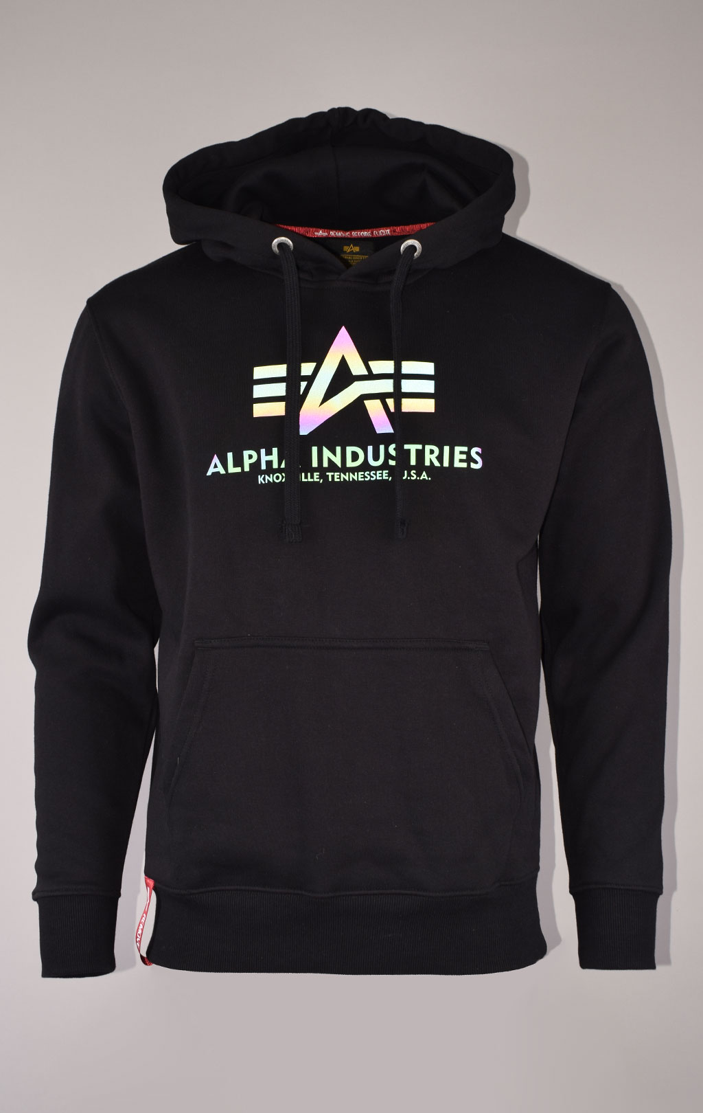 Толстовка ALPHA INDUSTRIES BASIC HOODY RAINBOW REF. PRINT black 