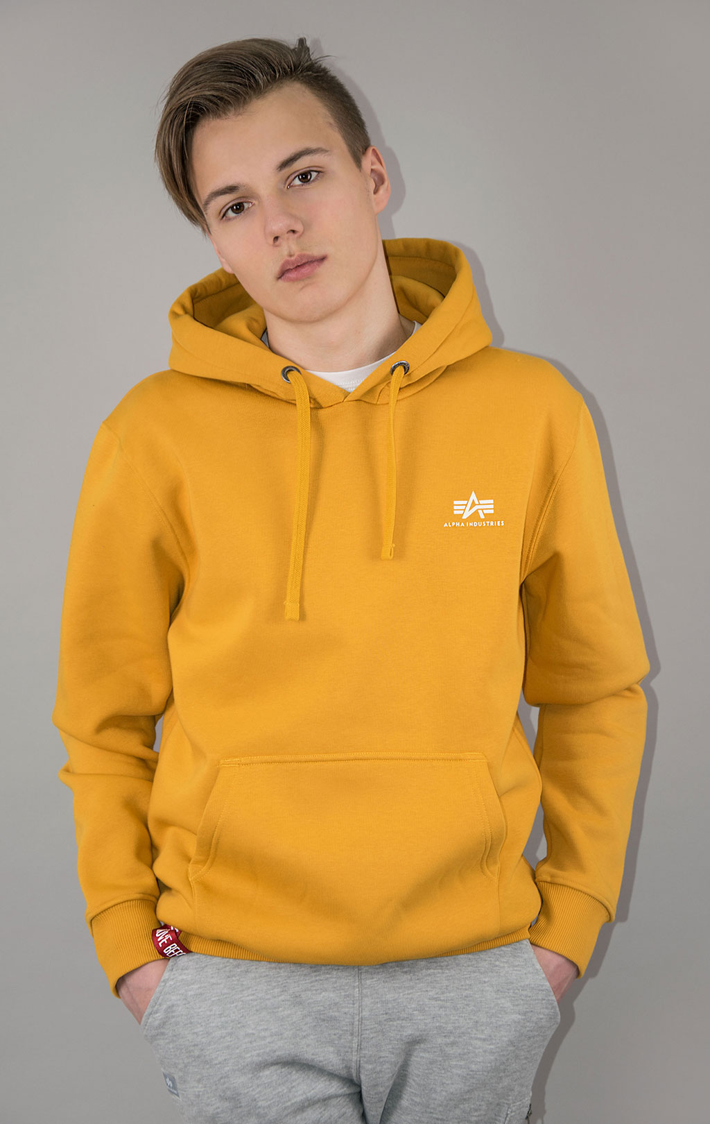 Толстовка ALPHA INDUSTRIES BASIC HOODY SMALL LOGO wheat 