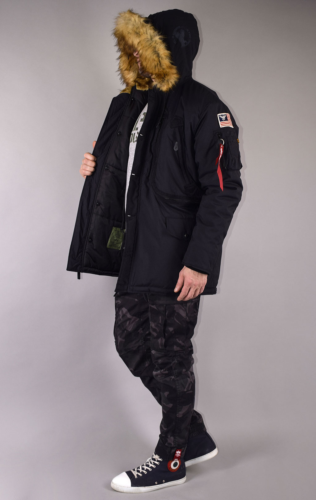 Аляска ALPHA INDUSTRIES POLAR black 