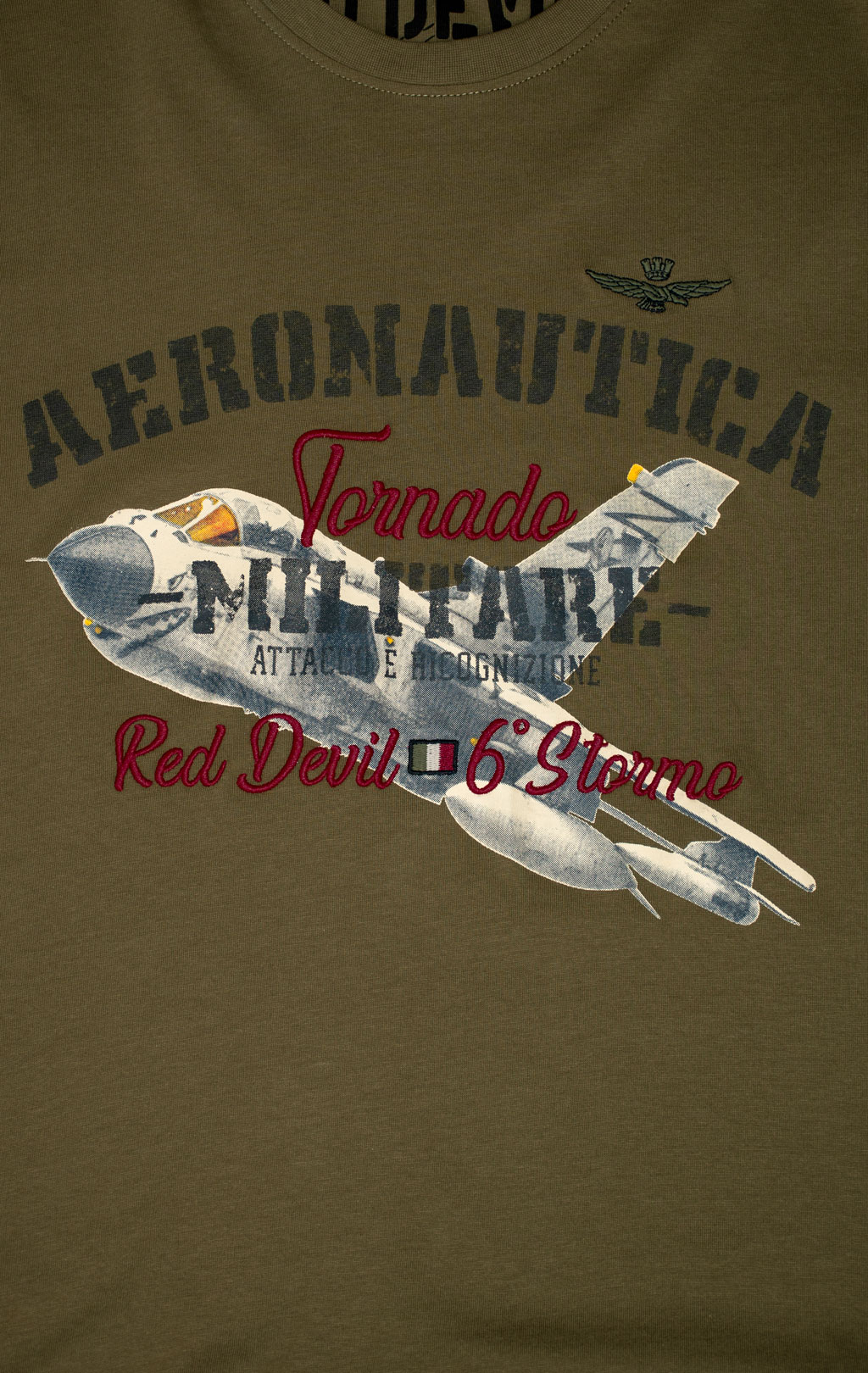 Футболка AERONAUTICA MILITARE SS 25 m/BD military olive (TS 2406) 