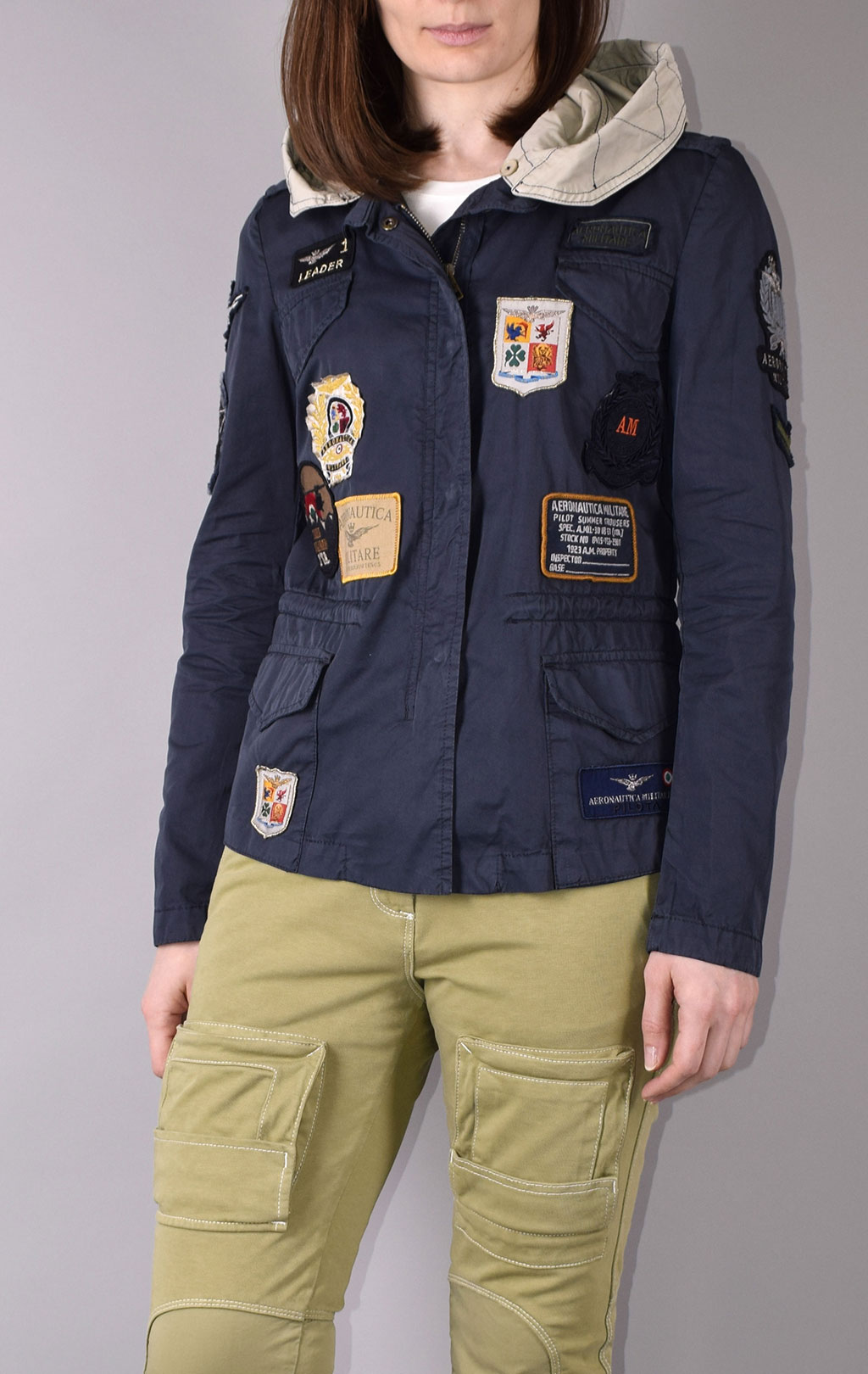 Женская ветровка AERONAUTICA MILITARE SS 20/AL blue navy (AB 1855) 