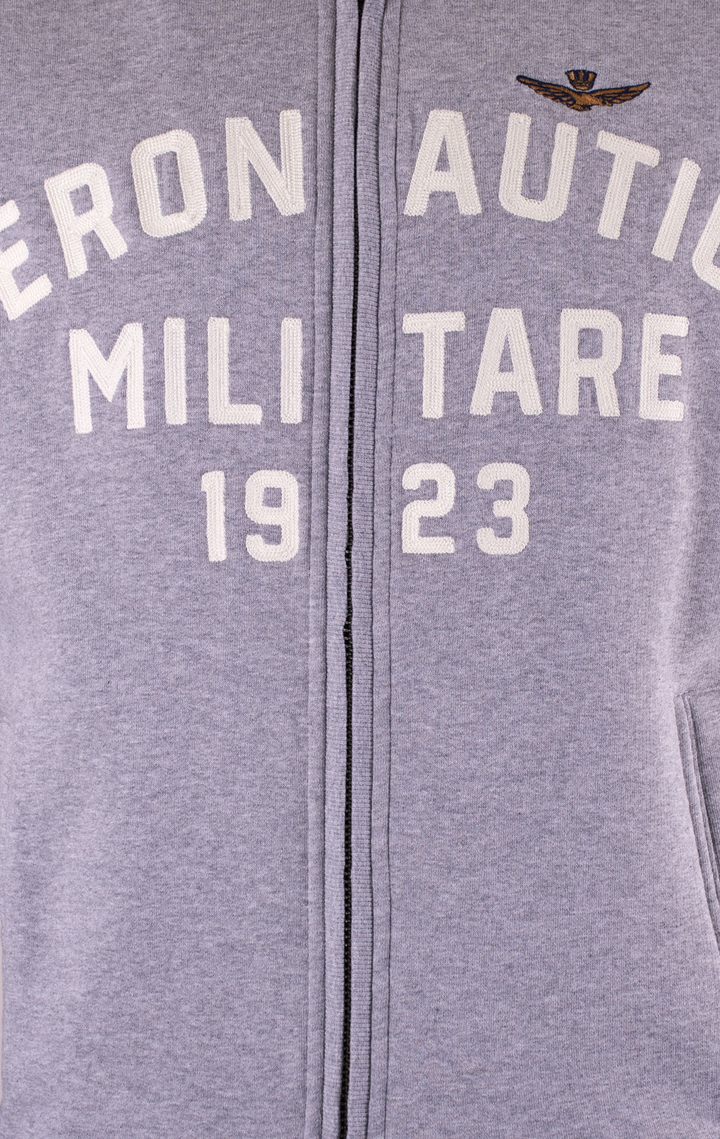 Толстовка с капюшоном AERONAUTICA MILITARE SS 26/BD grigio melange (FE 2070) 