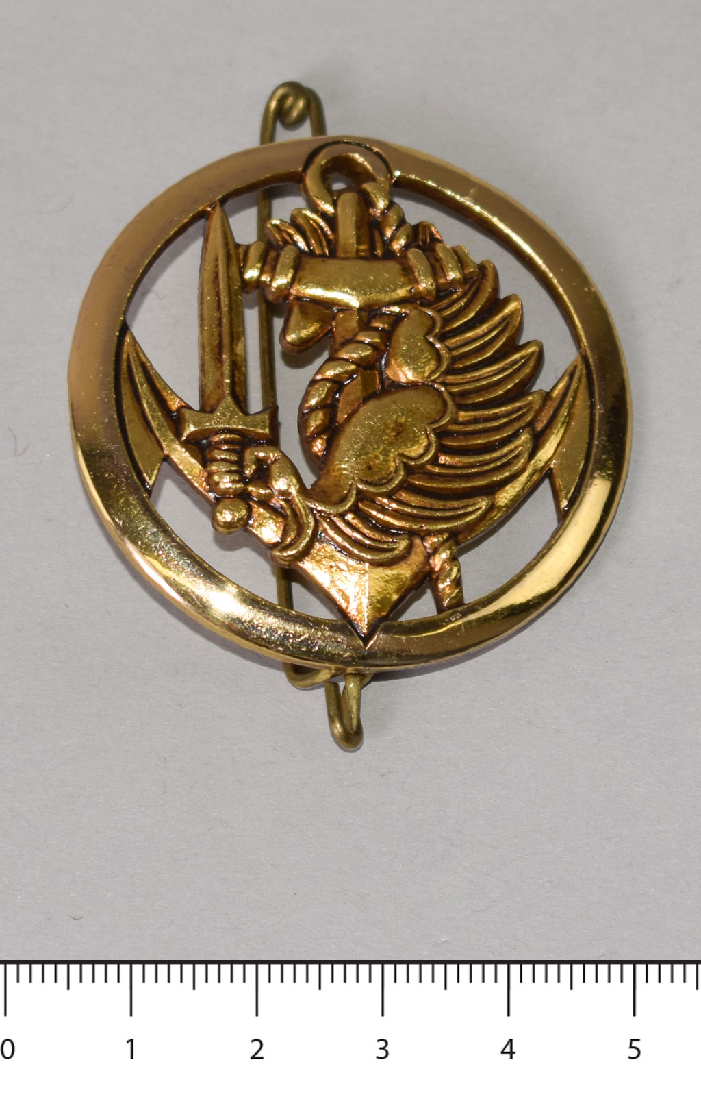 Знак беретный Морская Пехота ВМС gold Франция