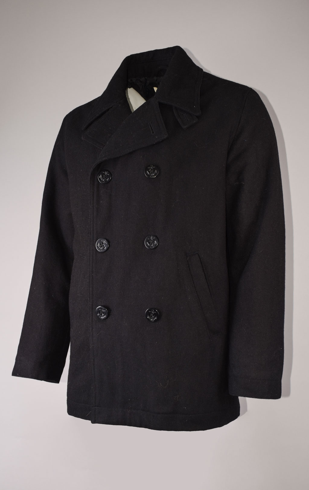 Бушлат морской Old Navy PEACOAT шерсть70/нейлон30 black б/у 