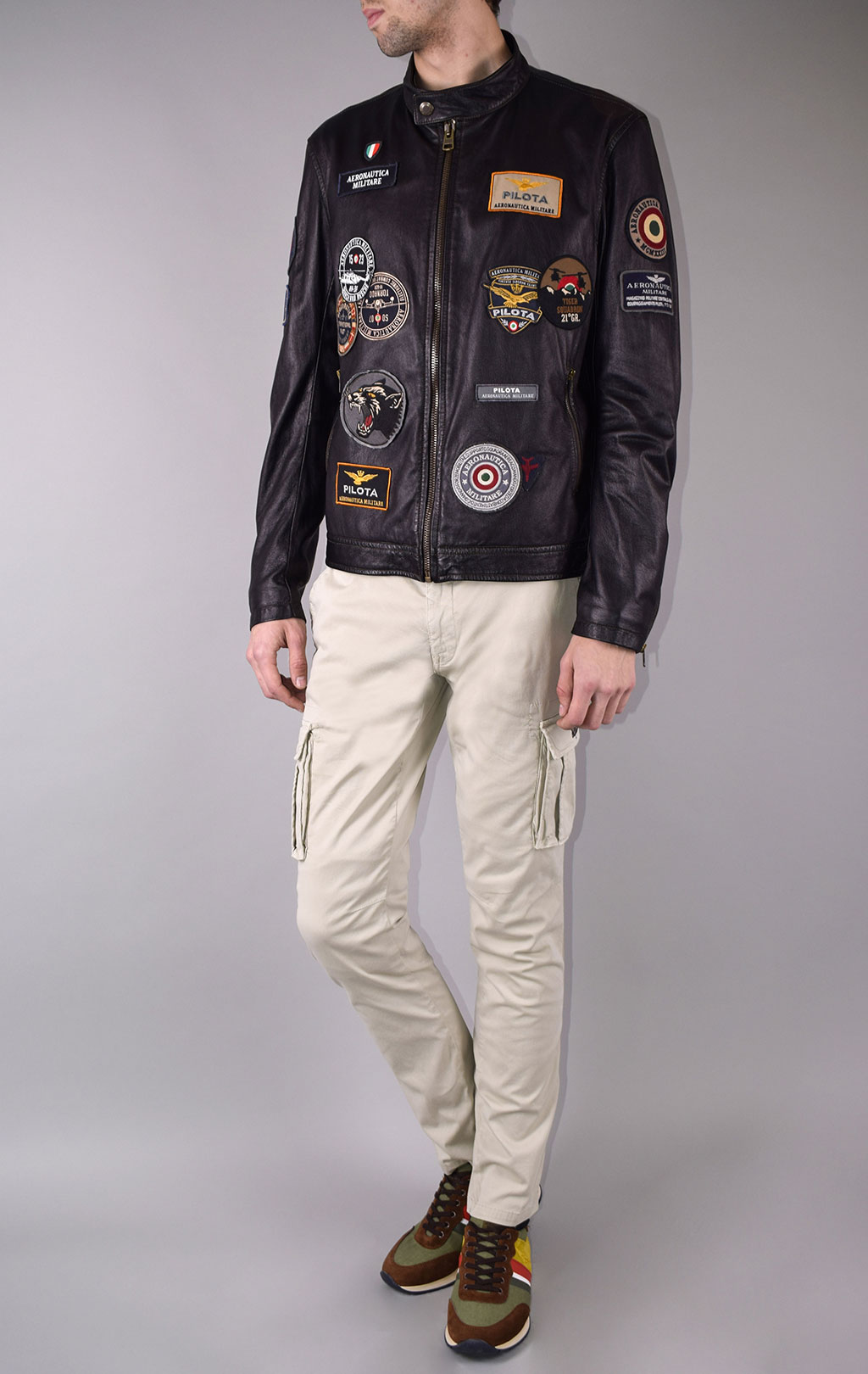 Куртка AERONAUTICA MILITARE кожа SS 20/IT chocolate (PN 5008) 