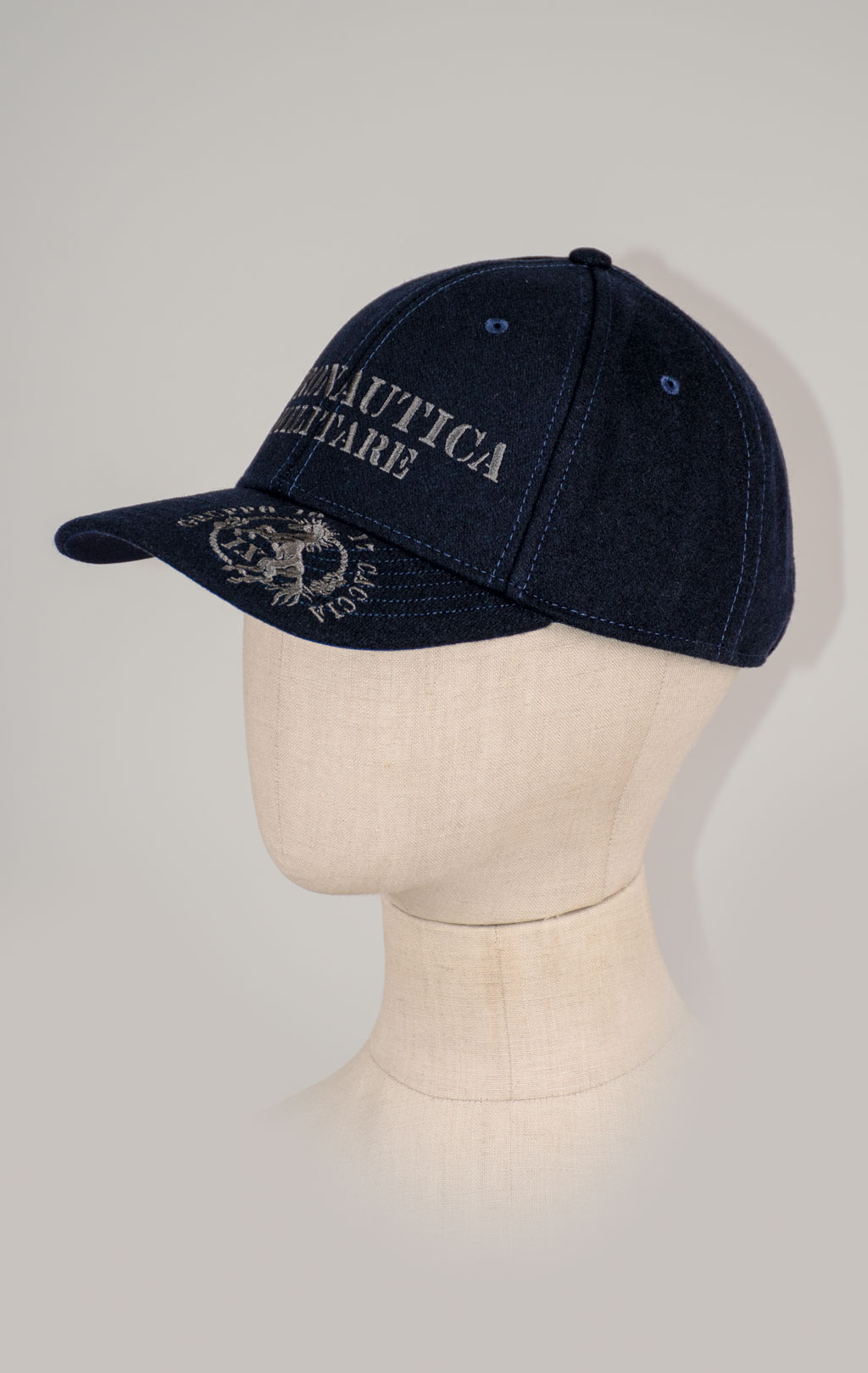 Бейсболка AERONAUTICA MILITARE шерсть FW 25/26/CN blue navy (HA 1226) 