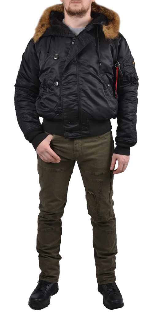 Аляска короткая ALPHA INDUSTRIES CLASSIC N-2B black 