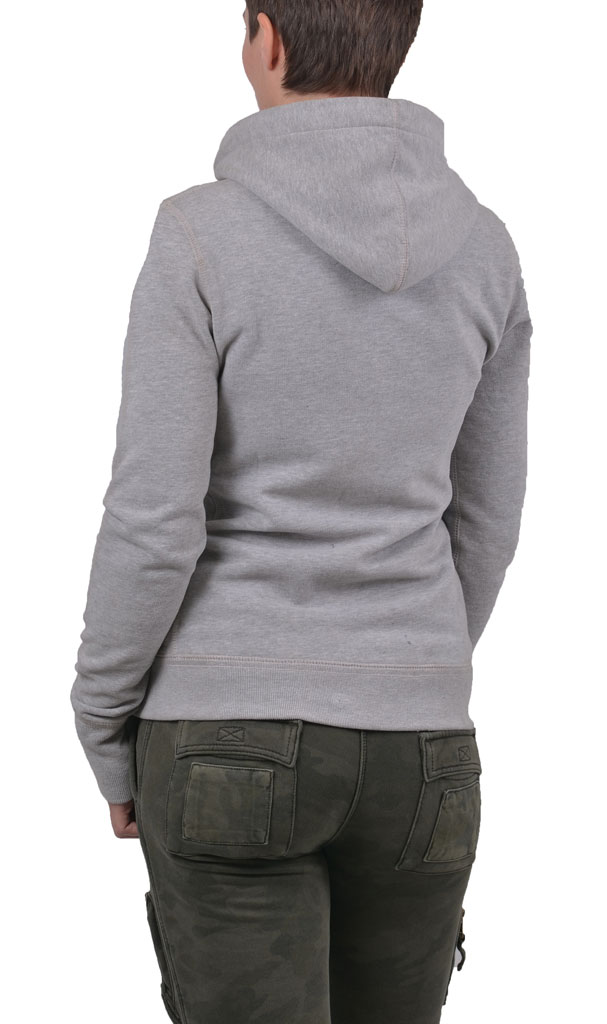 Женская толстовка ALPHA INDUSTRIES VINT.TRACK ZIP HOODY grey heather 