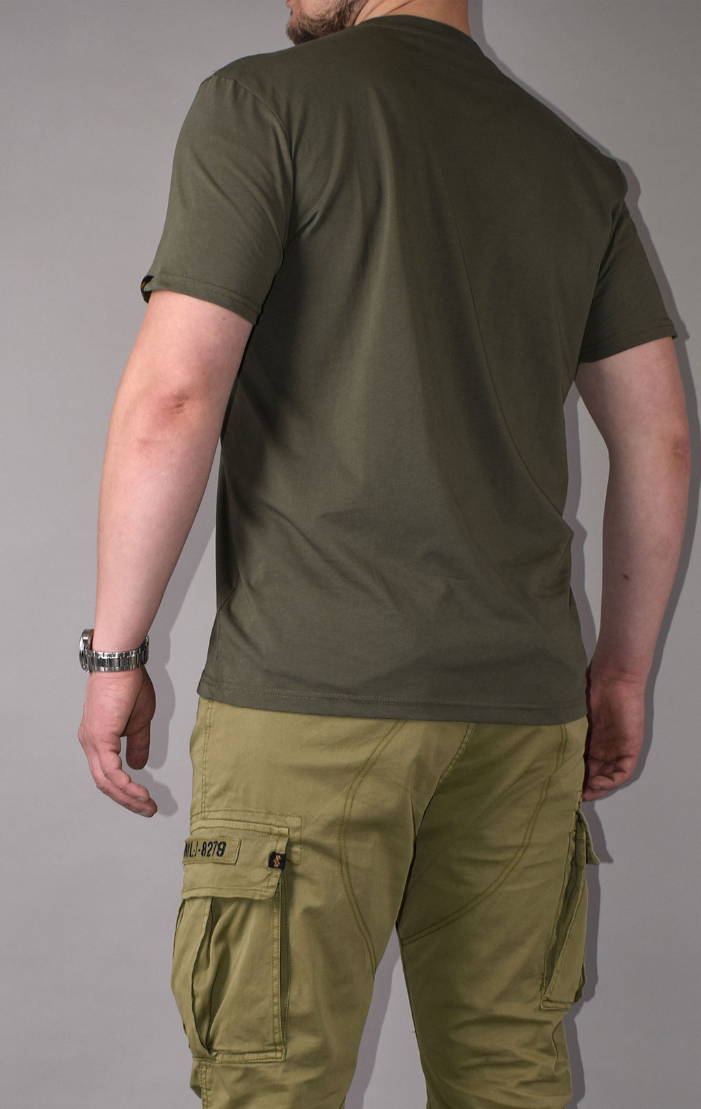 Футболка ALPHA INDUSTRIES ANNIVERSARY T dark olive 