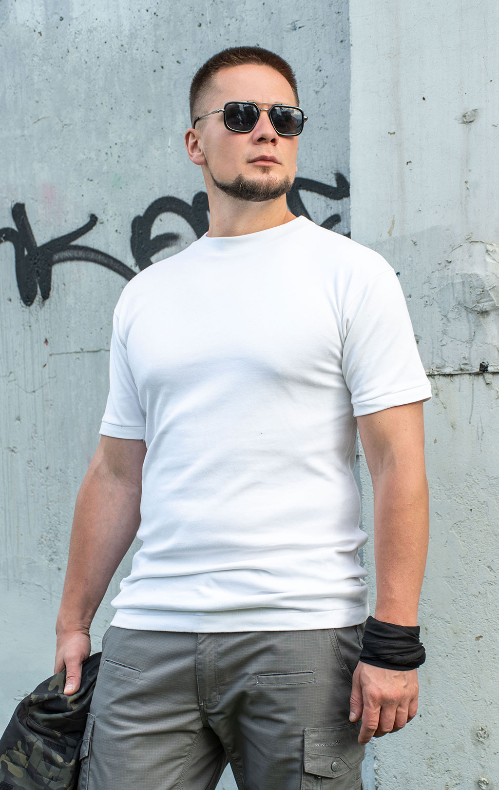 Футболка армейская хлопок плотная white Италия