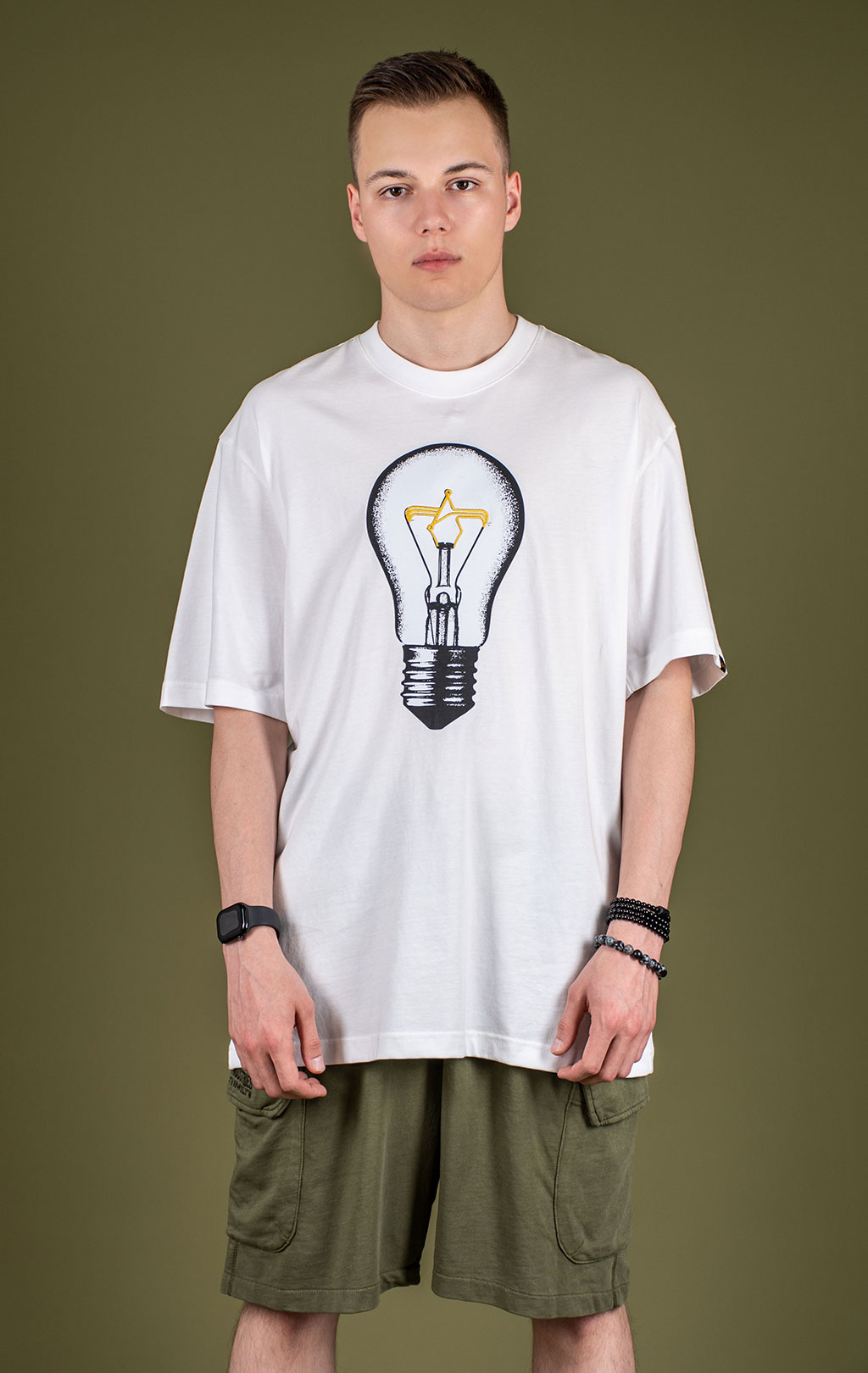 Футболка ALPHA INDUSTRIES ALPHA LIGHT BULB TEE SS 25 m white 