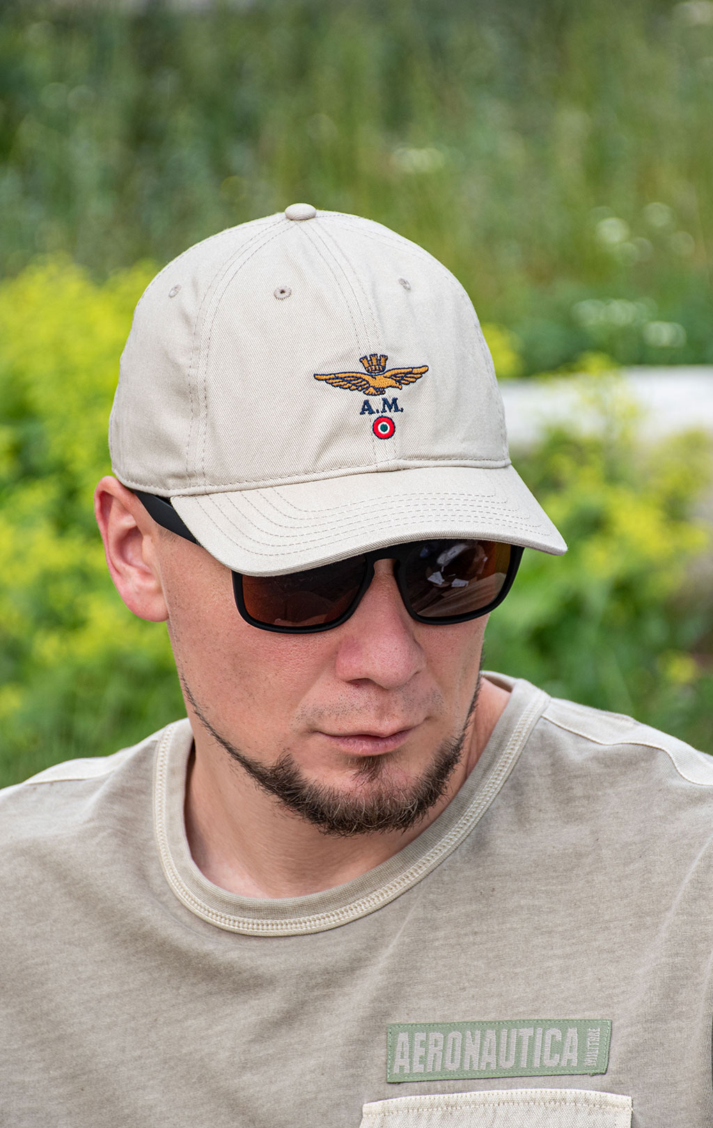 Бейсболка AERONAUTICA MILITARE SS 26/CN taupe beige (HA 1246) 