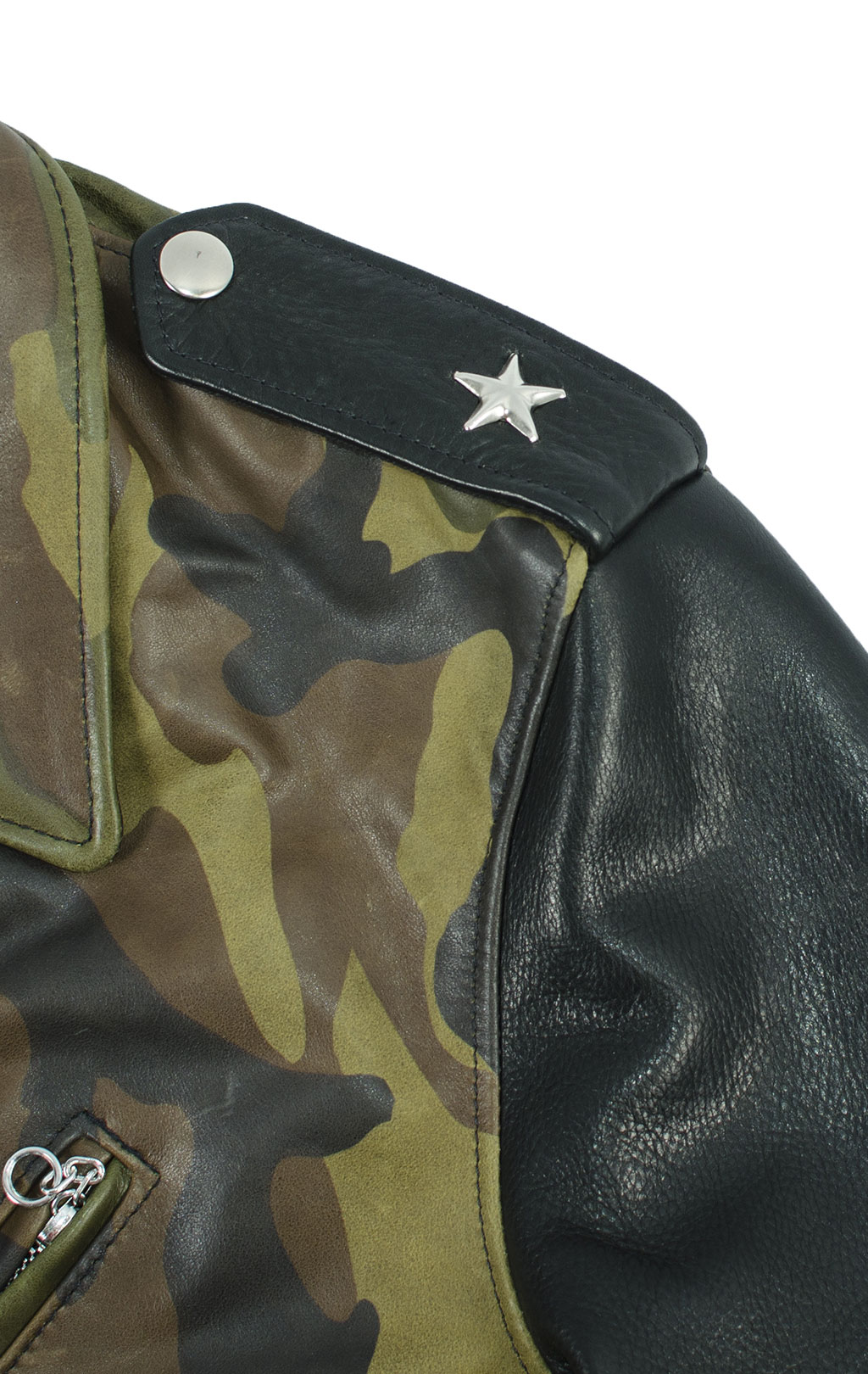 Куртка-косуха SCHOTT NYC MOTORCYCLE JCT кожа camo olive (611UST) 