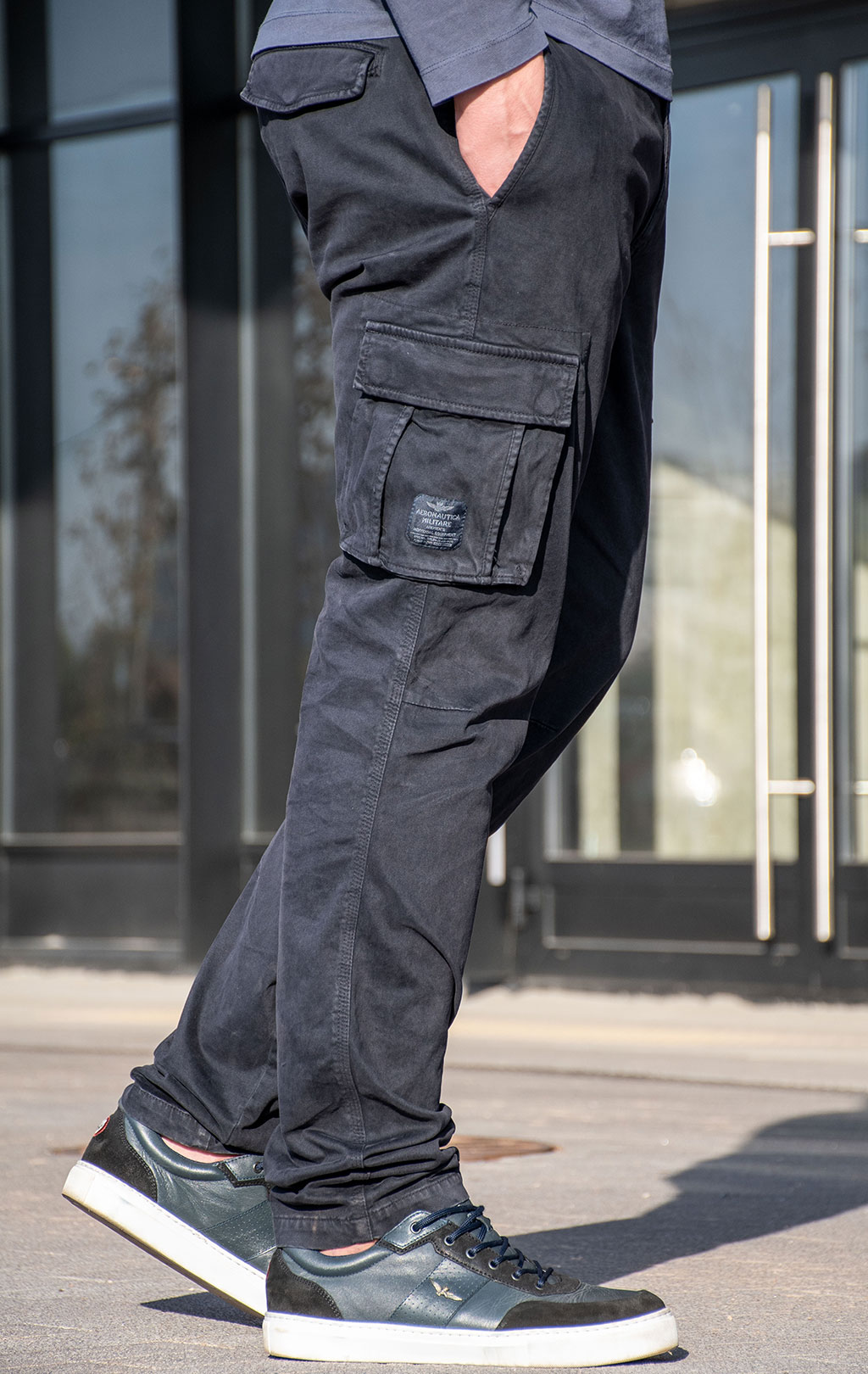 Брюки-карго AERONAUTICA MILITARE SS 24 m/AL blue black (PA 1329) 
