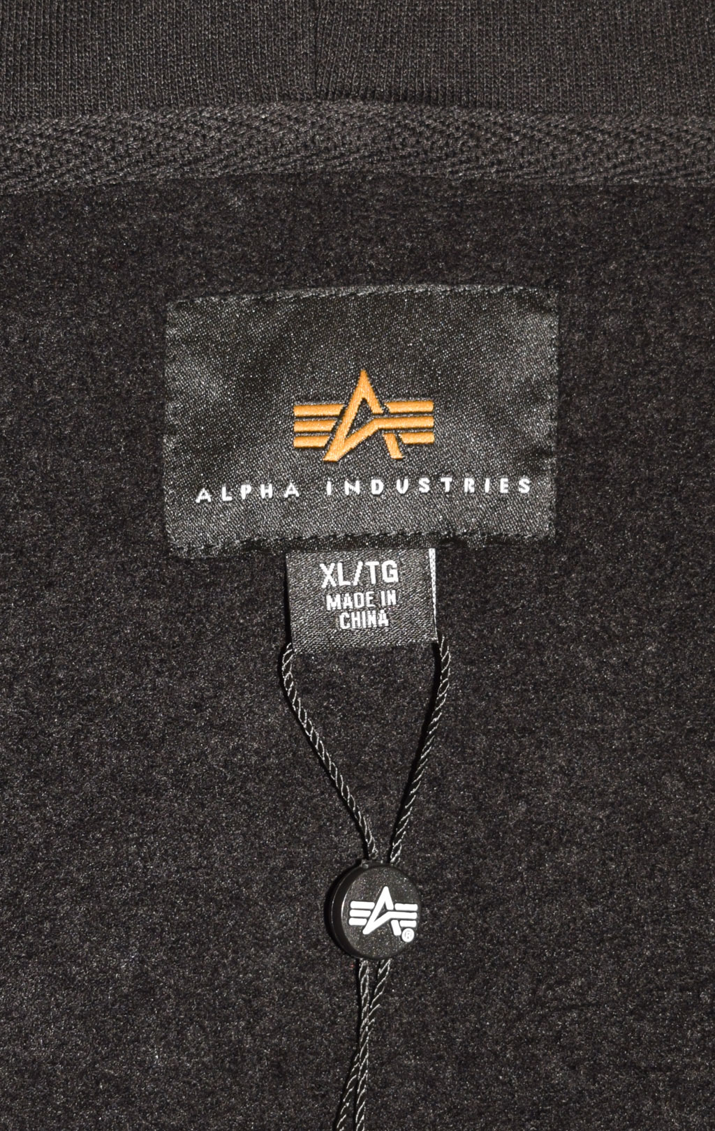 Толстовка ALPHA INDUSTRIES SMALL LOGO FULL-ZIP HOODIE black 