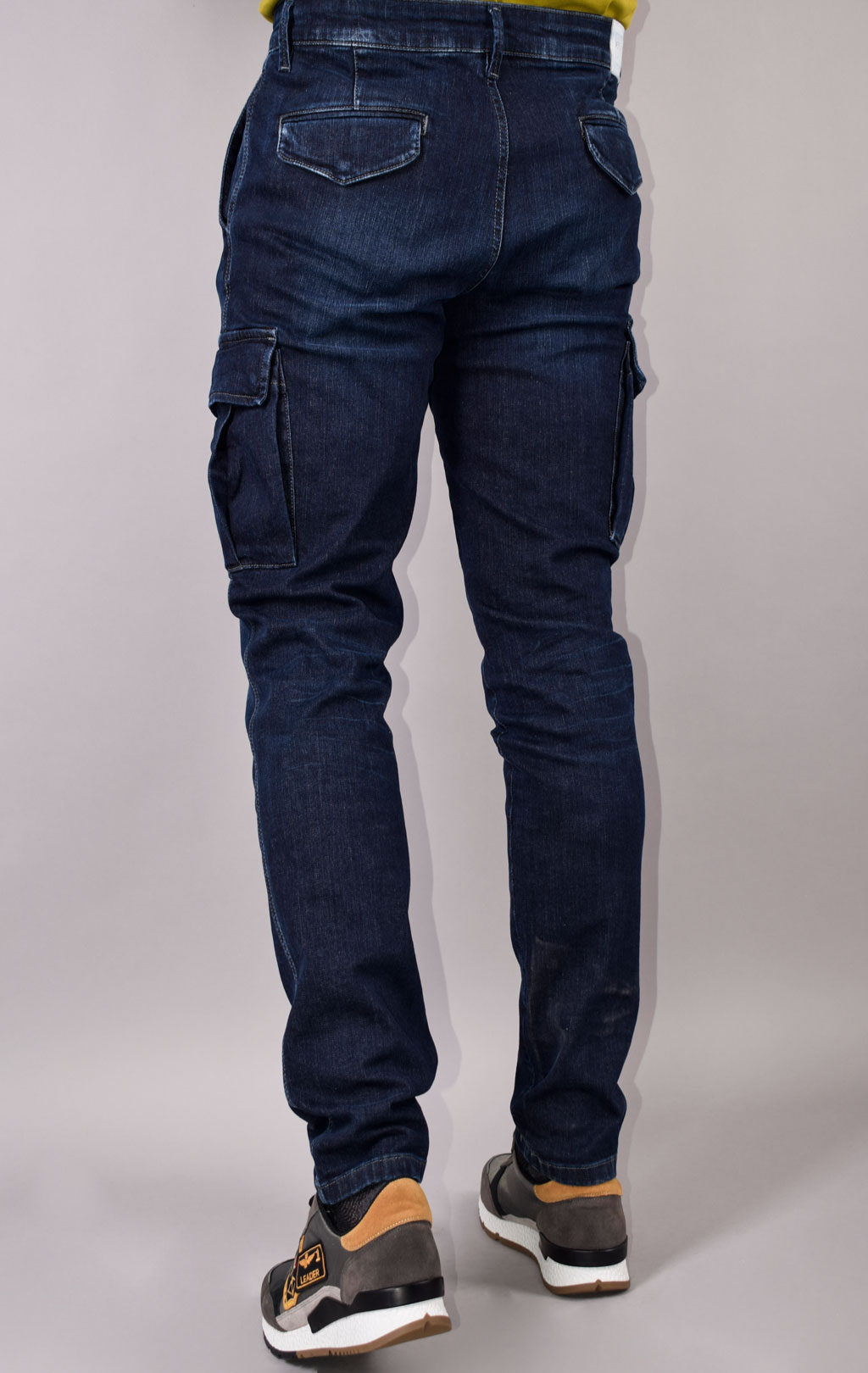 Брюки-карго AERONAUTICA MILITARE big size плотные FW 21/22/TN lavaggio medio scuro (PA 1458)