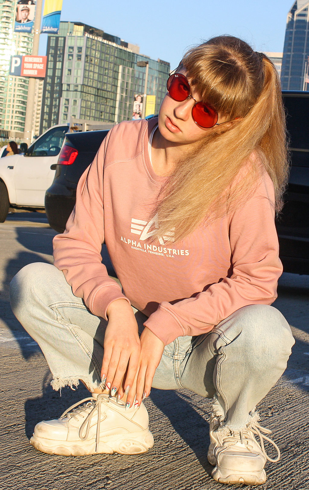 Женский свитшот ALPHA INDUSTRIES NEW BASIC SWEATER silver pink 