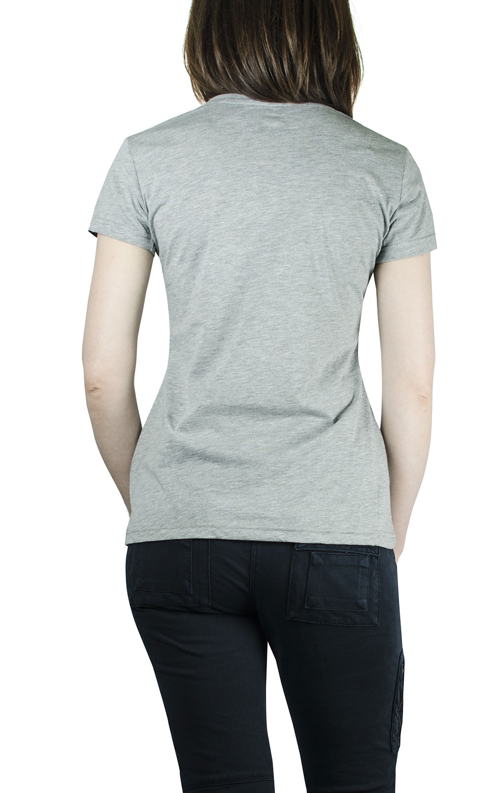 Женская футболка ALPHA INDUSTRIES BASIC T grey heather 