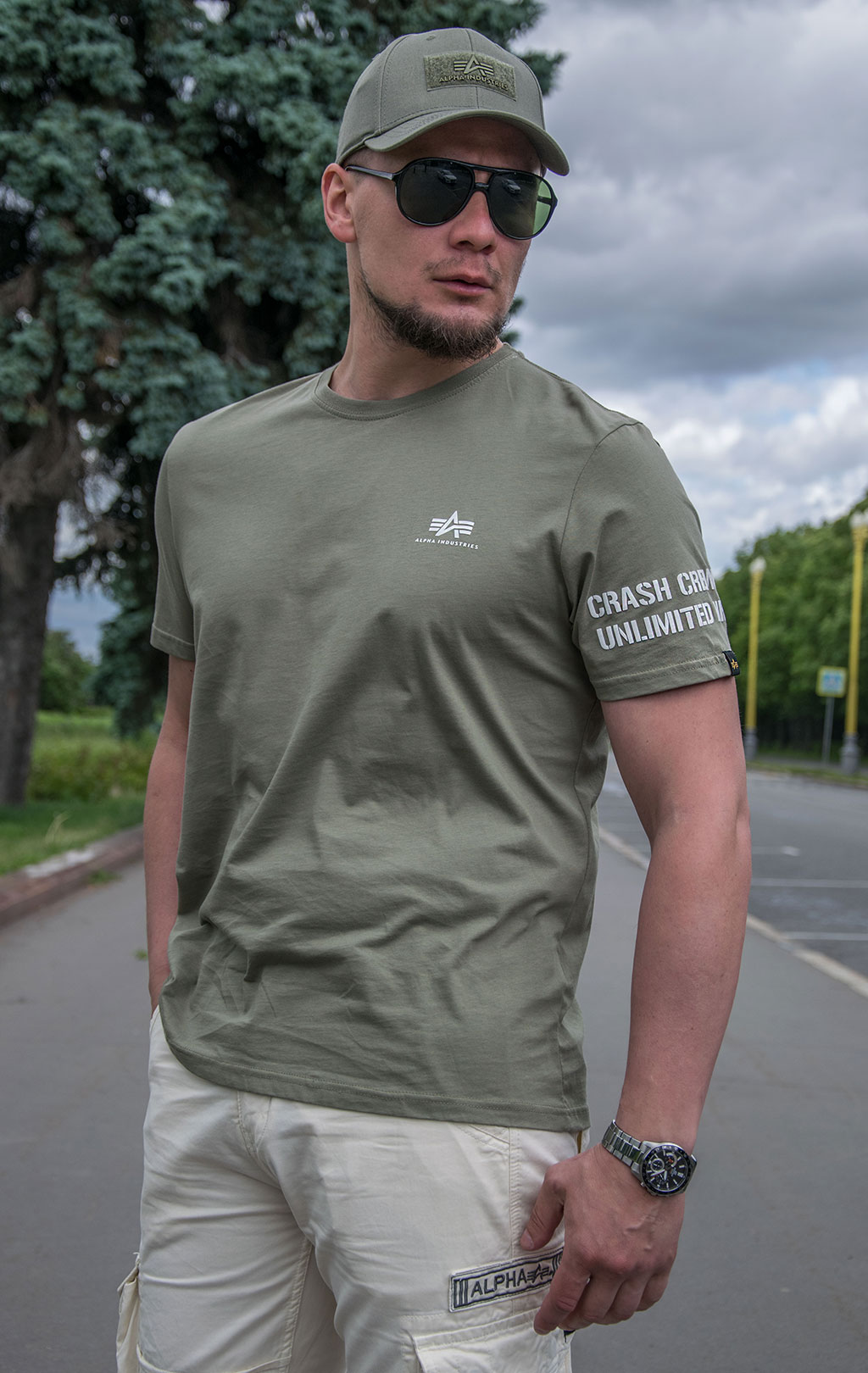 Футболка ALPHA INDUSTRIES UNLIMITED olive 