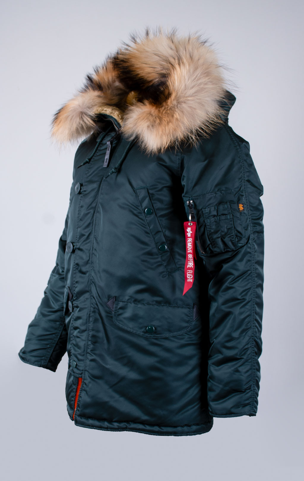 Аляска ALPHA INDUSTRIES N-3B VF 59 натур. мех dark petrol 